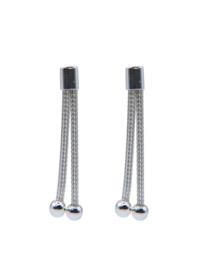 Aretes largos Bijoux fp de plata p 925 con acabado pulido zirconia