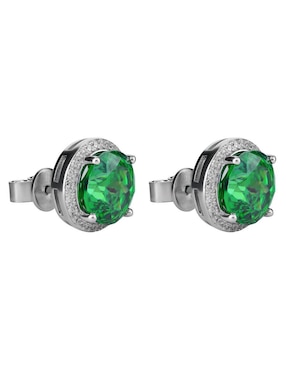 Broqueles circular Gladkova Joyería de plata P 925 con acabado brillante zirconia