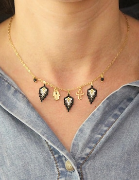 Collar de hoja Sofia Blum 14 K
