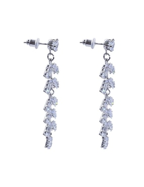 Aretes largos de hoja Arette cristal