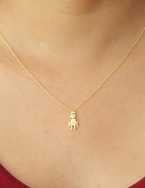 Collar con dije de robot Sofia Blum de plata P 925