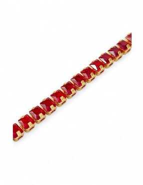 Pulsera Og con acabado baño de oro 18k