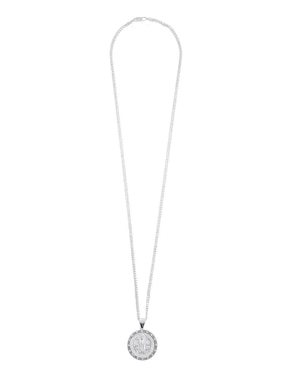 Collar con dije san benito Crixus Joyeria de plata P 925