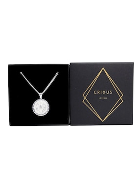 Collar con dije san benito Crixus Joyeria de plata P 925
