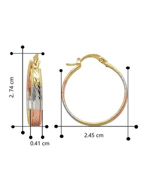 Arracadas Horoz con acabado chapa de oro 18 K