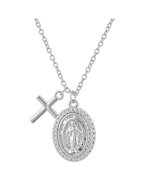 Collar con dije ovalado Carmela Mía Religiosos de baño de oro 14 K