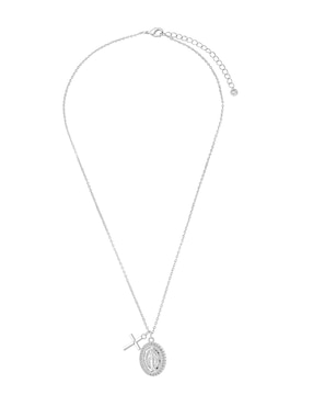 Collar con dije ovalado Carmela Mía Religiosos de baño de oro 14 K