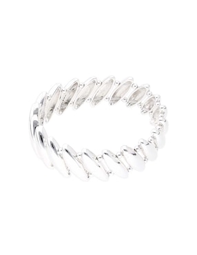 Pulsera Napier Silver Patterns con acabado pulido