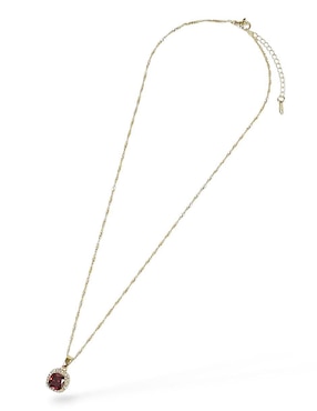 Aretes y collar cuadrados Og baño de oro 18 K zirconia