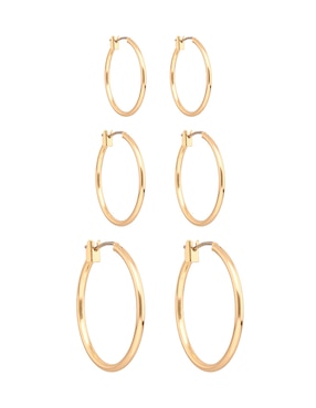 Set de aretes Napier con acabado brillante