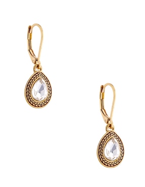 Aretes largos de gota Napier con acabado brillante