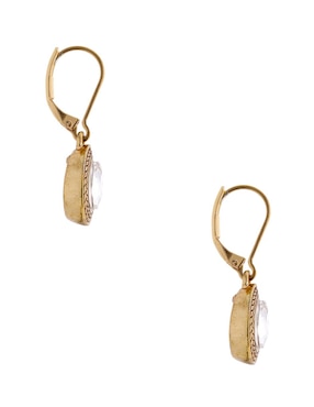 Aretes largos de gota Napier con acabado brillante