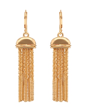 Aretes largos de medusa Napier Gold Lace acabado brillante