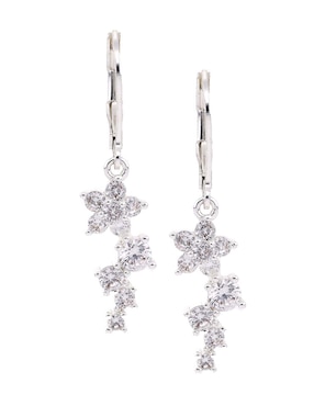 Aretes largos Napier Social cz ears m1 con acabado brillante