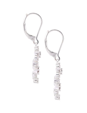 Aretes largos Napier Social cz ears m1 con acabado brillante