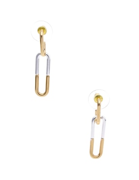 Aretes largos Napier Basic Metal Ears m1 con acabado brillante