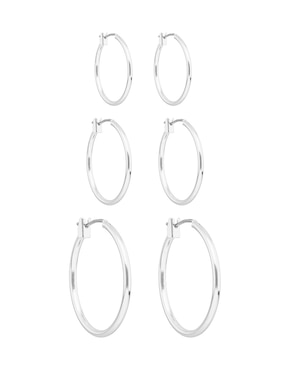 Set de aretes Napier con acabado brillante