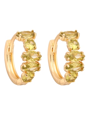 Aretes cortos Napier con acabado brillante