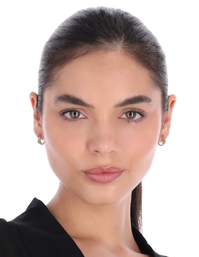 Aretes cortos Napier con acabado brillante