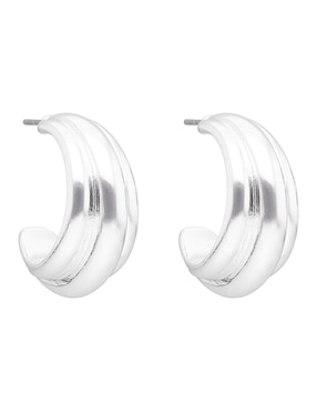 Arracadas de media luna Napier Basic Metal Ears M3 con acabado brillante