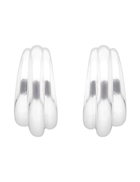 Arracadas de media luna Napier Basic Metal Ears M3 con acabado brillante
