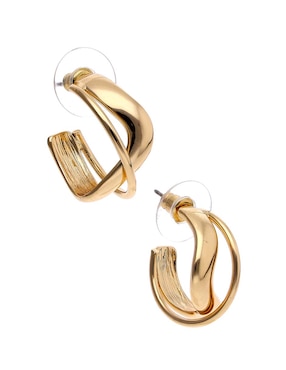 Aretes cortos Napier con acabado brillante