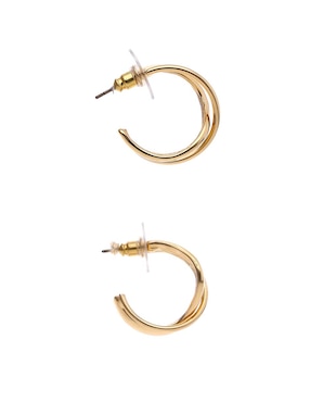 Aretes cortos Napier con acabado brillante