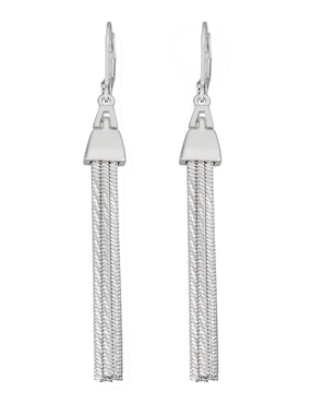 Aretes largos Napier Basic Metal Ears M3 con acabado brillante