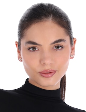 Broqueles Napier social cz ears m2 con acabado brillante