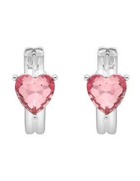 Arracadas Napier Love Hearts con acabado brillante