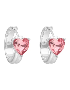 Arracadas Napier Love Hearts con acabado brillante
