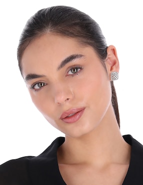 Broqueles Napier basic metal ears m2 con acabado brillante