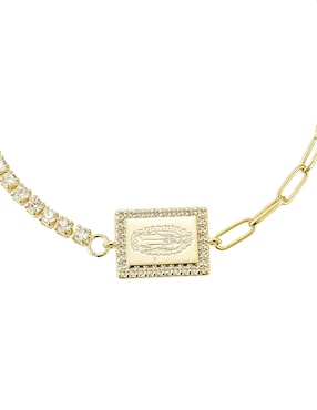 Pulsera Carmela Mía 14 k Religiosos con acabado baño de oro