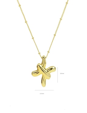 Collar con dije de signo zodiacal Nira de oro laminado 10 K