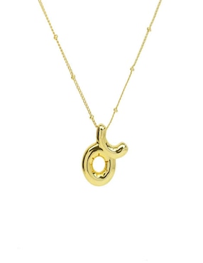 Collar con dije de signo zodiacal Nira de oro laminado 10 K