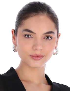 Arracadas Napier basic metal ears m2 con acabado brillante