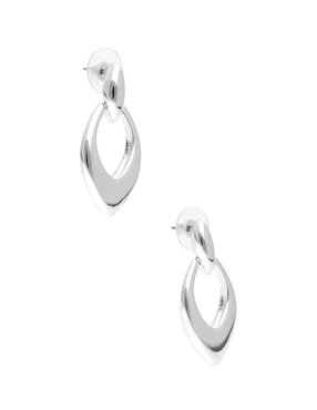 Aretes largos Napier Silver Patterns con acabado pulido