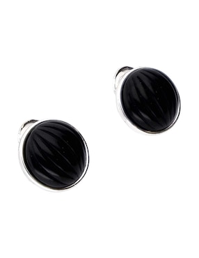 Aretes cortos Napier Midnight Beads con acabado brillante