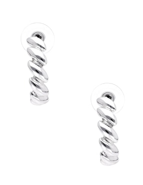 Arracadas Napier Silver Patterns con acabado brillante