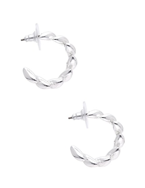 Arracadas Napier Silver Patterns con acabado brillante
