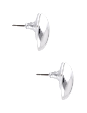 Aretes cortos de gota Napier Silver Patterns con acabado brillante
