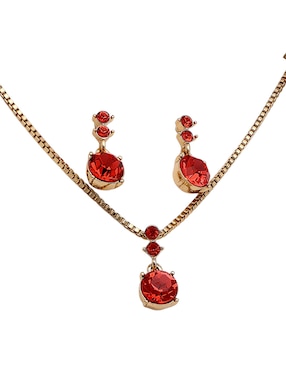 Aretes y collar circulares Nine West May Mkt 25