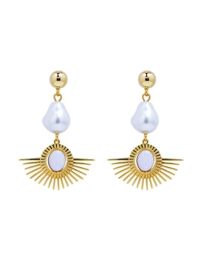 Aretes Oro Angelus con acabado pulido