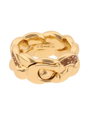 Anillo coach acabado brillante