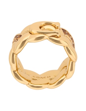 Anillo coach acabado brillante