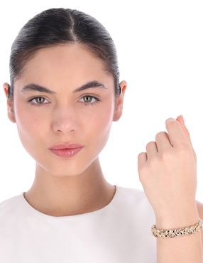 Pulsera Coach 2.1 Braided Metal con acabado brillante