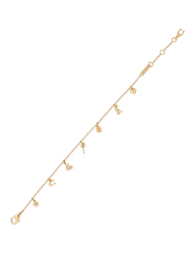 Pulsera Coach 12.1 Charming Charms con acabado brillante