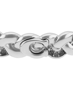 Pulsera Coach 2.1 Braided Metal con acabado brillante
