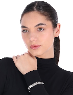 Pulsera Coach 2.1 Braided Metal con acabado brillante