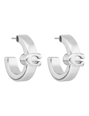 Aretes cortos Coach Bangle Recolor con acabado brillante